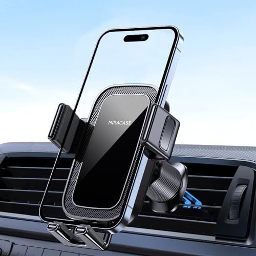 Miracase Car Phone Holder, 2025 Upgraded and Stable Air Vent Car Phone Mount, 360° Rotatable Phone Holder for Cars for iPhone Samsung Google
