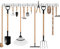 Garden Tool Rack Garage Tool Organiser Wall Mount Garden Tool Holder Garage Storage Rack Yard Tool Hangers Heavy-Duty Hooks Wall Storage Rack Holds Garden Tools, Shovels, Rakes, Hoses, Ropes 160cm