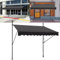 XMTECH Klemmmarkise Gelenkarmmarkise Balkonmarkise ohne Bohren, UV-Schutz Klemmmarkise mit Handkurbel, Höhenverstellbar Markise für Garten Terrasse - 200 x 120 cm, Anthrazit