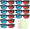 Neyared 14PCS 3D Glasses for Concerts, Red Blue Movie Gaming Simple Style 3D Glasses