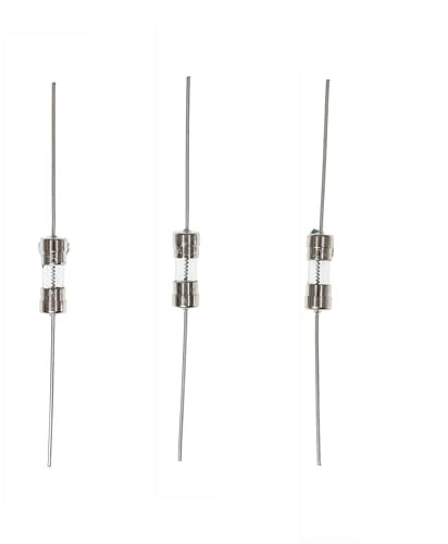 HUABAN 20 Pièces 15A 15 Amp 3.6 * 10mm 250V Fusible en verre à fusion lente avec fils
