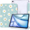 Vozehui Coque pour iPad Air 13 Pouces M2 2024, Ultra Mince Étui Housse Tablette Support Touch ID, Housse Étui avec Réveil/Sommeil Automatique iPad Air 13 Étui 2024, Marguerite