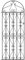 Regent Scroll Tall Bow Top Metal Garden Gate galvanised Wrought Iron Style Swing (762mm Gap x 1753mm High RBZP40)