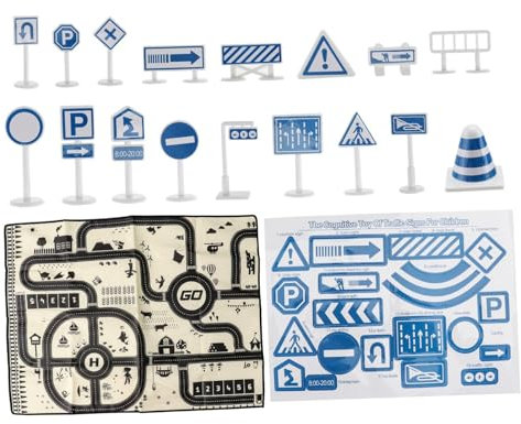 KOMBIUDA 1satz Mädchen Parkplatzspiel Matte wasserdichte Spielmatte Mit Verkehrssymbolen Für Outdoor-Picknick Und Spiele Im Freien Für Mädchen Verkehrserziehung