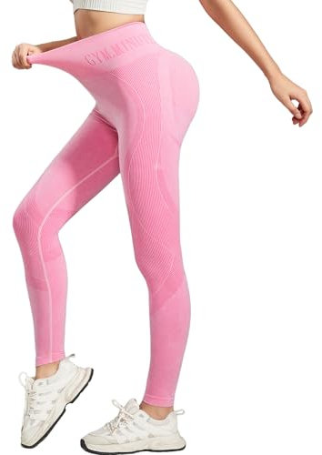 FXTYK Sport Leggings High Waist Yoga Push Up Lang Sportleggins Sexy Fitness Yogahose Shape Kompressionshose Gym Jogginganzug Sporthose FüR Damen