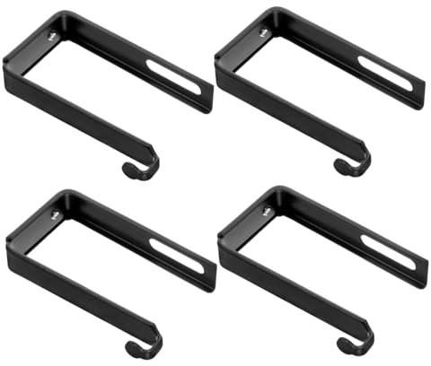 iplusmile 4Stücke Verstellbare Schranktürhaken Langlebige Kabinenhaken für Büro Zuhause Moderne Hängeregal Lösung für Whiteboards Türen Vielseitig Praktisch