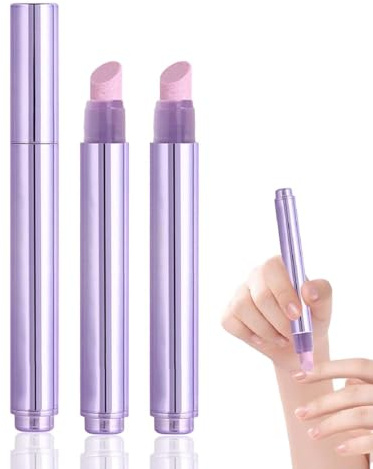 3PCS Upgrade 3-in-1 Nail Care Pen: Cuticle Pusher | Oil & Ceramic Tip for Hangnails, Dry Damaged Nails, Moisturizes Strengthens Brightens