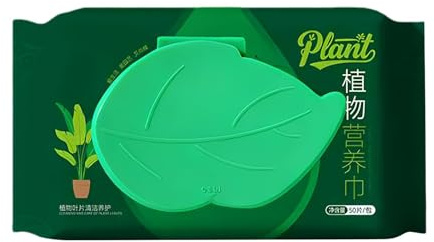 Plant Cleaning Fabrics - 50 Botanical Wipes, Indoor Foliage Refresher, Outdoor Greenery Brightener, Non-Woven Nourishing Leaves | Apartment Balcony