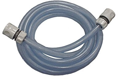 Clear PVC Braided Pipe(with Click-Lock CONNECTORS) for Drinking Water,Oil,AIR Fuel, (1M)
