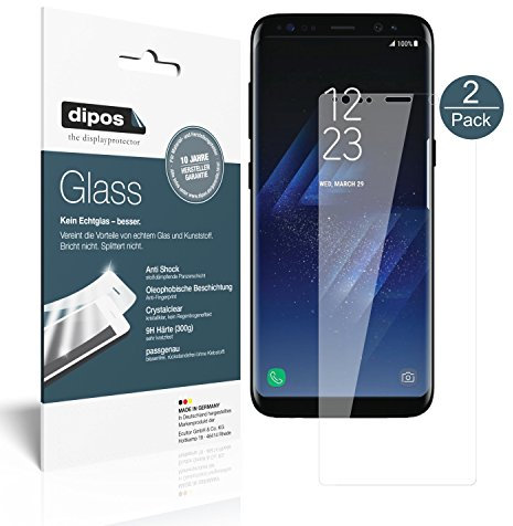 dipos I 2X Protection ecrán Compatible avec Samsung Galaxy S8 Verre Souple Film Protecteur 9H
