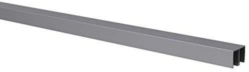 Riel de guía doble de aluminio, puerta corredera, puerta corredera de cristal, puertas de muebles, 2,93 m de largo