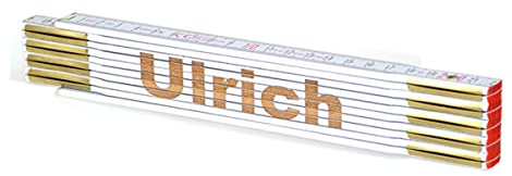 Zollstock mit Namens-Gravur zum auswählen - Name - Lasergravur - personalisiert - Geschenk - Mann - Vatertag - Geburtstag, Zollstöcke Namen:Ulrich