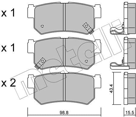metelligroup 22-0519-0 - Bremsbeläge