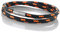 Maritimes Seemannsgarn Segeltau Armband Usedom schwarz-orange 4mm, Ohne Verschluss, M - Gelenkumfang von 15 cm bis 16,5 cm