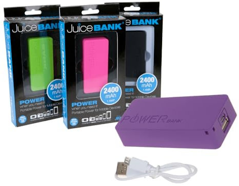 Bags of Room - Portable USB Charger Power Bank for Mobile Devices - 2400 mAh