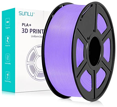 SUNLU PLA Plus 3D Drucker Filament, PLA+ Filament 1.75mm, sauber gewickeltes Filament, robustes 3D Filament, kompatibel mit 3D FDM Druckern, Maßgenauigkeit +/- 0.02 mm, 1kgSpule(2.2Pfund), Lila