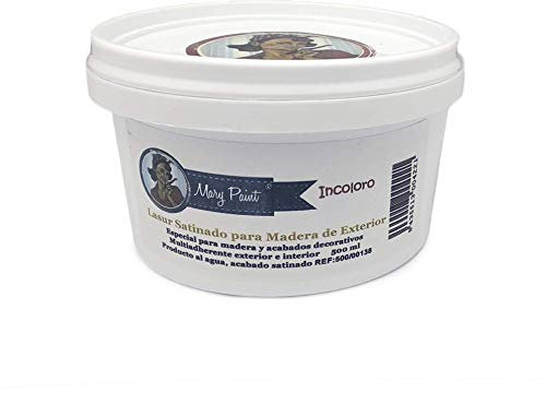 Mary Paint 500/00138 lasure pour Bois D'Extérieur satiné, incolore, 500 ML