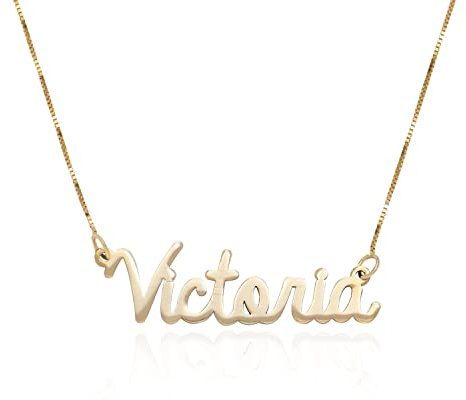MYKA – Personalised Name Necklace for Woman – Custom Any Name Jewellery – Nameplate Gift for Mum Pendant for Mother