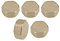 sourcing map 5stk Messing Kappe G1/2 Buchse Rohrverschraubung Sechskant Kompressions Absperrventil Anschluss 11x23mm