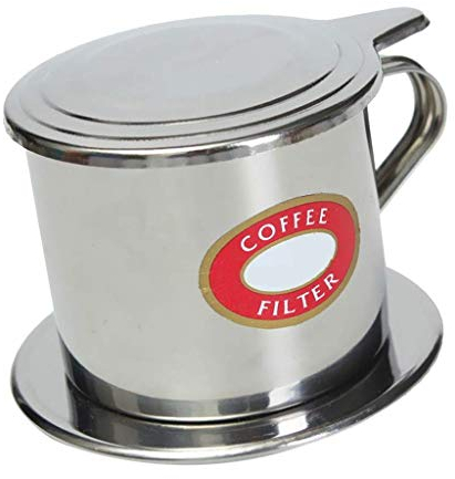 Ogquaton Filtre à café presse, filtre à café en acier inoxydable réutilisable, filtre à gouttes, filtre à café simple tasse, 2 contenants disponibles - argent, 50 ml Nouveauté