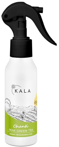 KALA - Lufterfrischer Duftölspray CHANTI, Raumspray mit Geruchsneutralisation, Raumduft Spray Hält bis zu 48h, Air Freshener mit Aktiv Neutralisator - Duft Grüner Tee mit Birne, 100ml