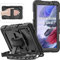 SEYMAC Case for Samsung Galaxy Tab A7 Lite 2021 8.7 Inch (SM-T220/SM-T225), Heavy Duty Shockproof Case with Screen Protector, 360° Rotating Hand Strap & Stand, Shoulder Strap, S Pen Holder, Black