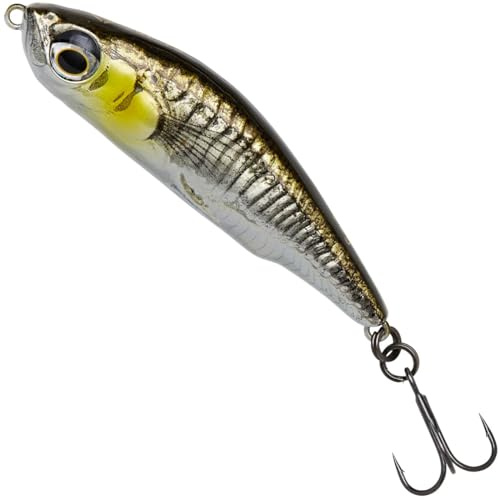 Savage Gear Kunstköder zum Twitchen auf Raubfische 6,5cm 10,5g Sticklebait Pencil Sinking, Farbe:Ayu Green Silver