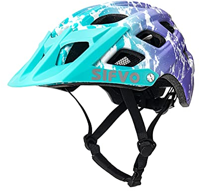 Fahrradhelm Kinder Jungen und Mädchen 54-57cm, SIFVO Kinder Fahrradhelm mit Visier, Leicht und Bequem Helm Kinder Fahrrad Helm Kind