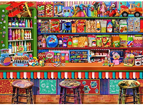 Puzzle 1000 Teile für Erwachsene,Puzzle farbenfrohes Legespiel- Süßigkeiten Haus, Home Dekoration