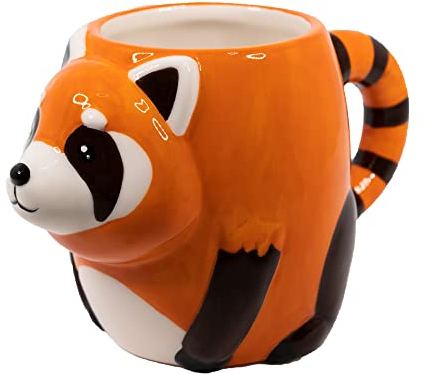 Deluxebase Crockery Critters Mug from Panda Hand-Painted Animal Shaped for Tea or Coffee. Fun Novelty Gift for Adults or Kids, Ceramic Homeware & Cute Kitchen Accessories.