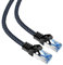 mumbi LAN Kabel 10m CAT 8 Netzwerkkabel Nylon geschirmtes S-FTP CAT8 Ethernet Kabel Patchkabel Nylonkabel 2000MHz 40Gbit 1000cm, schwarz