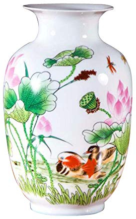 Céramique Fine, Vase en céramique de Style Chinois, Vase de décoration de la Maison et Vase de centres de Table, A02 (Color : Multicolored)