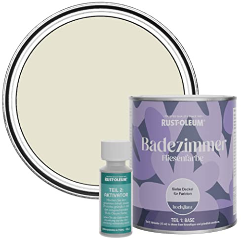 Rust-Oleum Beige Water-Resistant Bathroom Tile Paint in Gloss Finish - Oyster 750ml