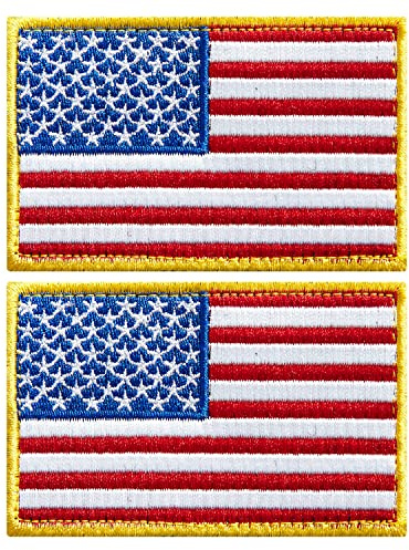 stidsds Toppa con bandiera americana americana, 2 toppe ricamate con bandiere degli Stati Uniti d'America, toppa tattica militare per vestiti, cappelli, zaini, decorazioni di orgoglio