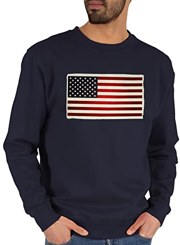 Shirtracer - Sweater Pullover Sweatshirt Herren Damen - Kontinente - Flagge USA