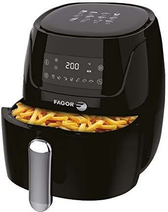Fagor Naturfry Freidora de Aire 5,7L, 1800W, XXL, Pantalla Táctil, 7 Programas, Temp. 80-200ºC, Temporizador 60min, Cocción por Convección, Fácil Limpieza, Sin Aceite