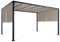 IDMarket - Pergola coulissante 2 pans 3x4 M belvédère de Jardin Toile Taupe