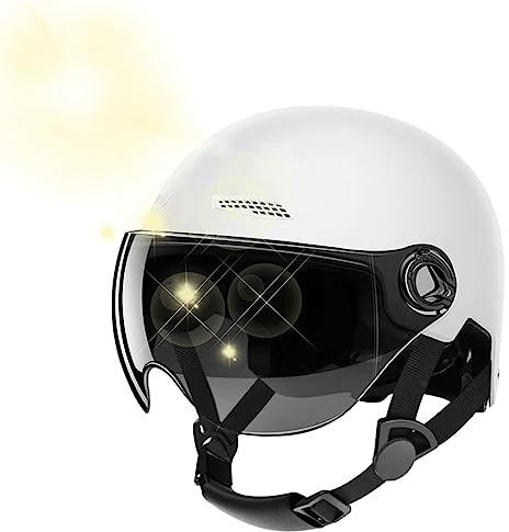 Anloximt Open Face Half Face Motorrad Motorradhelm Motorradhelme mit Sonnenblende Mopedhelme mit Visier Motorradhelme für Damen Herren