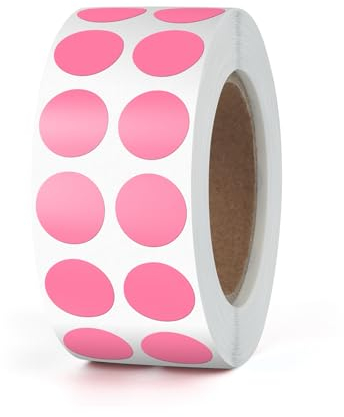 Runde Aufkleber 13mm Rosa Selbstklebend Rolle Kleine Klebepunkte Etiketten Farbkodierung Kreise Sticker Wetterfest 2000 Stück