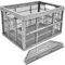 STORM TRADING GROUP Plastic Folding Storage Crate Boxes With Handles 32 Litre Stackable, Collapsible & Foldable Strong Multi Use Fruit, Veg, Books & Storage (3)