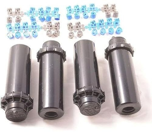 Pack 4 Aspersores de Riego Hunter PGP-04 3/4'' | Alcance 6,4 a 15,8 Metros | Aspersor emergente Turbina Ajustable PGP Ultra