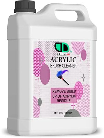 Acrylic Nail Brush Cleaner- Brush for Art, Art Brushes, POWERFUL Liquid for Acrylic Gel Brushes (5 Litre)