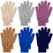 Boyiee 6 Paar Strickhandschuhe Erwachsene Vollfinger Handschuhe für Unisex Damen (Hellgrau, Marineblau, Königsblau, Lila, Hellkhaki, Braun, M)