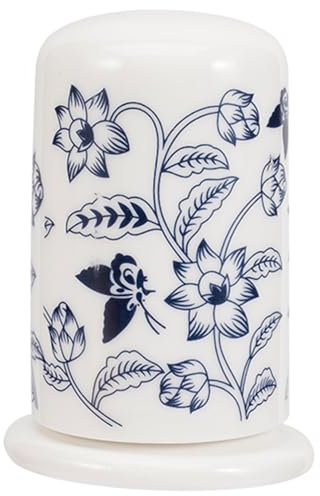 BESTonZON Zahnstocherdose aus blauem und weißem Porzellan -Box Wattespender Wattestäbchen Zahnstocherhalter aus Keramik Zahnstocherhalter für zu Hause Esstisch Streichhölzer