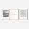 ZoeyAustin® 3er Poster Set, City Poster, Stadt Poster DIN A3 (30cm x 42cm), Minamalist Modern Wanddeko, Wohnzimmer Schlafzimmer Deko, Schwarz-Weiß (Paris)