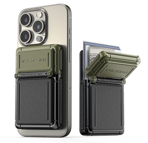VRS DESIGN MagSquare Magnetischer Kartenhalter für iPhone 12, 13, 14 & 15 Serie (Grün/Schwarz)