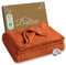 Dalisa 100% Bio-Baumwolldecke aus türkischer Baumwolle-GOTS-Zertifiziert, dick, gemütlich und klobig-perfekt für Couch, Bett und Heimdekoration - Boho Vintage Knit Alina (Kürbis Orange, 130x150 cm)