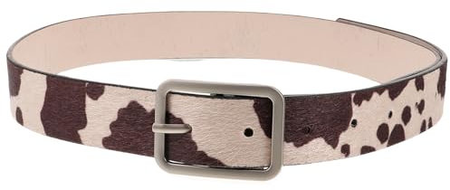 AOKWAWALIY 3st Kuh-pu-gürtel Westlicher Gürtel Kuhdruck Verstellbarer Cowgirl-gürtel Jeansgürtel Für Damen Westerngürtel Für Damen Brauner Gürtel Mit Kuhmuster Kostüm Tier Kunstleder