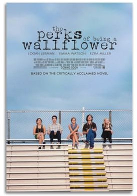 ydhgebn The Perks of Being A Wallflower-Poster, Wandkunst, Cover, Zimmer, Vintage-Poster, dekoratives Gemälde für Schlafzimmer, Wohnzimmer, ästhetisches, elegantes Poster, 30 x 45 cm, ungerahmter Stil