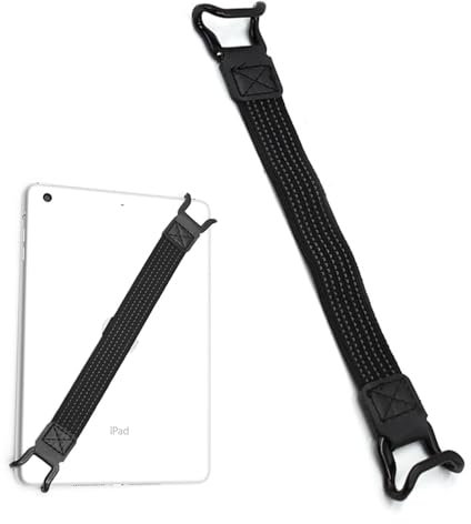 Universal Tablet Hand Strap, Tablet Hand Strap Holder, Elastic Bands for Tablets, Tablet Finger Holder Grip Holder, Hand Strap for Tablet, for All 7-11 Inch Tablets and E-Readers, Black